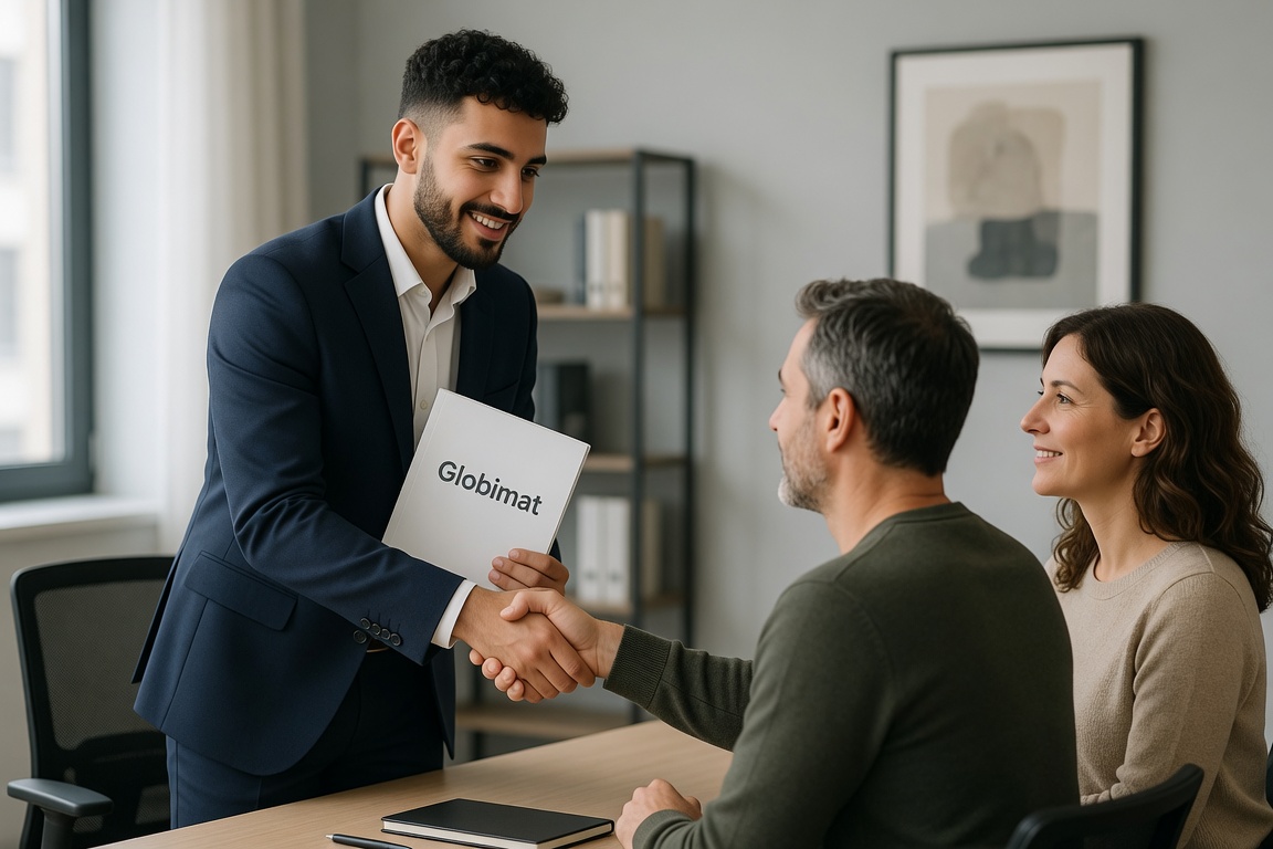 Conseiller Globimat accompagnant des clients dans leur projet
