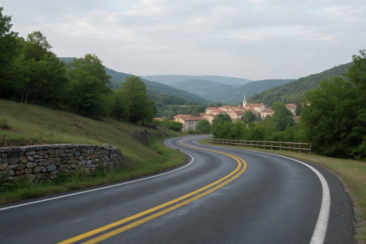 Route de campagne en France